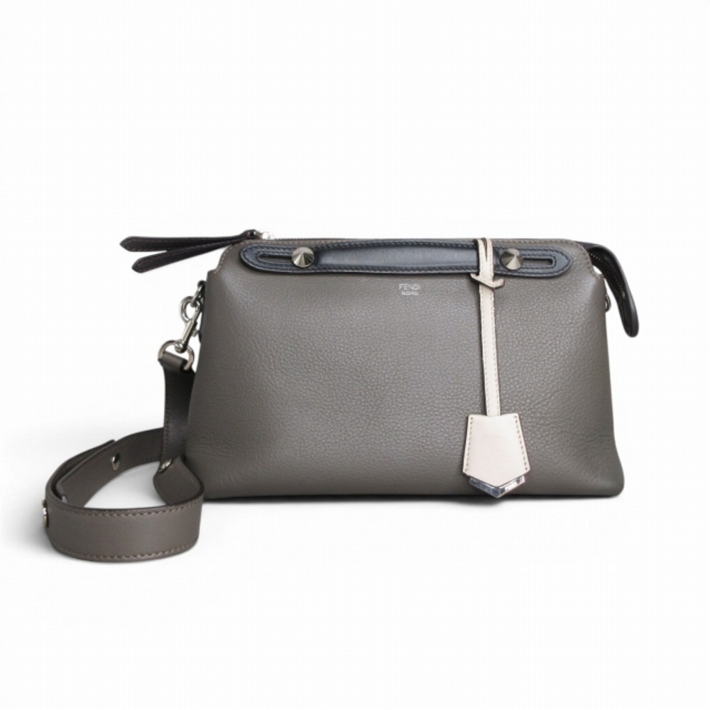 Fendi BY THE WAY Shoulder Bag Handbag Gray